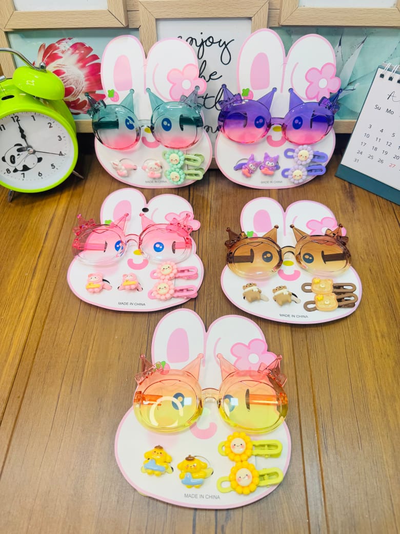 Picture of Girls goggles set beautiful hair accessories
